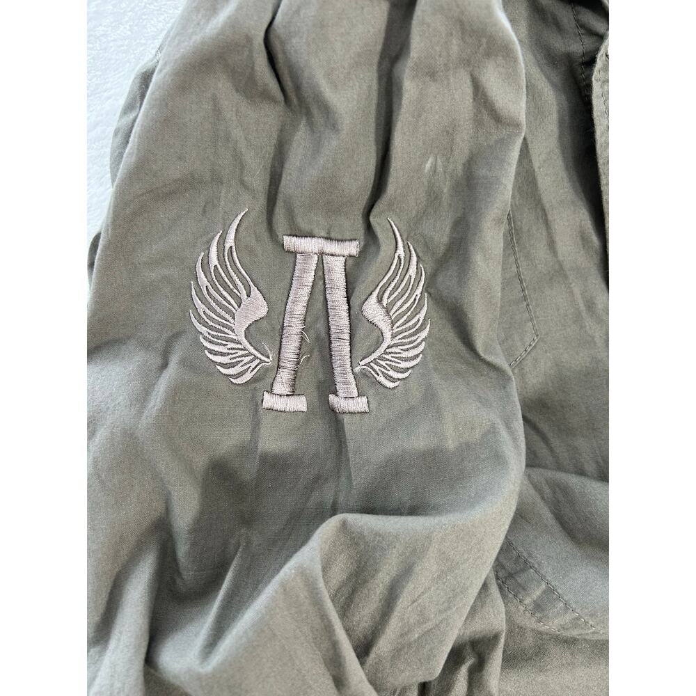 Affliction Shirt NWOT Men's Embroidered Long Sleeve Tan Size 2X 100% Cotton New! - Picture 7 of 9